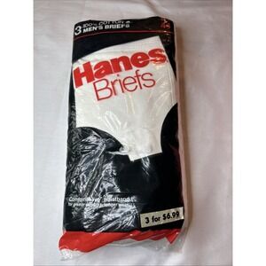 VINTAGE HANES BRIEFS MENS SIZE 44 1985  3 PACK‎ MADE IN USA